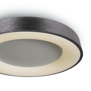 ONE Light Dekorative Plafo - Deckenleuchte - Ø 60 x 8,7 cm - 50W LED inkl. - gebürstet anthrazit