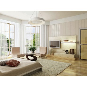 ONE Light LED Pendelleuchte Rings - Hängeleuchte - Ø 78 x 150 cm - 80W LED inkl. - weiß