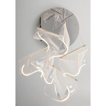 Maxlight Silk - Pendelleuchte - Ø 55 x 180 cm - 15W dimmbare LED inkl - Chrom