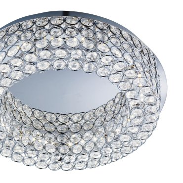 Searchlight Vesta - Deckenleuchte - Ø 39,5 x 10 cm - 22W dimmbare LED inkl - Chrom