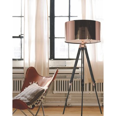 Artdelight Jewel - Stehleuchte - 150 cm - schwarz und kupfer