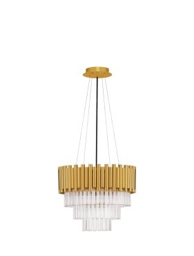 Nova Luce Magnolia - hängeleuchte - Ø 40 x 120 cm - gold