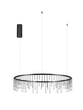 Nova Luce Stellar - Hängelampe - Ø 80 x 150 cm - 31W dimmbar LED inkl. - Schwarz Chrom