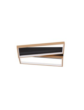 Nova Luce Elize - deckenleuchte - 43,2 x 35 x 8 cm - 28W dimmbares LED inkl. - schwarz und gold