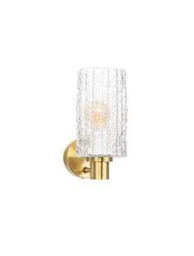 Nova Luce Certa - wandleuchte - Ø 12,5 x 25,5 cm - klarglas und messinggold