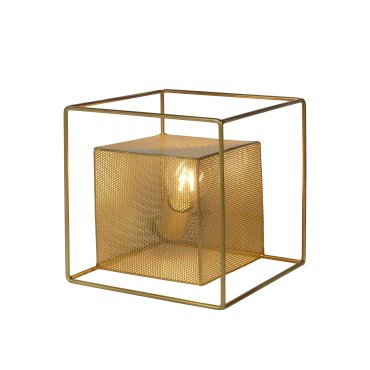 Lucide Morris - Tischleuchte - 22,5 x 22,5 x 22,5 cm - mattes Gold und Messing