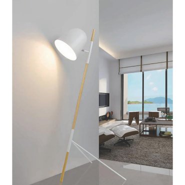 Artdelight Sensa - Stehleuchte - 150 cm - weiß und hellbraun