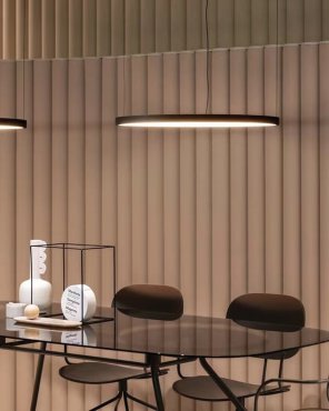 VK Lighting Circulus - Pendelleuchte - Ø 65,9 x 200 cm - 30W dimmbare LED inkl - schwarz