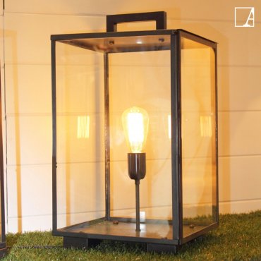 Authentage Vitrine Tischlaterne Outdoor - Steh- und Tischleuchte - 30 x 30 x 55 cm - IP43 - Bronze