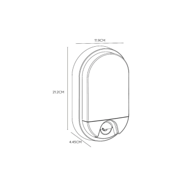 Lucide Hups IR - Außenwandleuchte mit Sensor - 11,9 x 4,5 x 21,2 cm - 10W LED inkl. - IP54 - schwarz