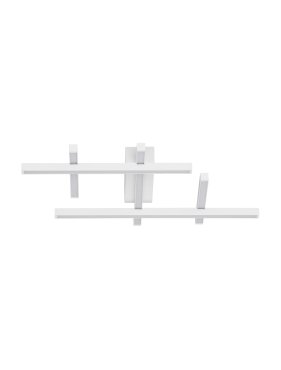 Nova Luce Pace - Deckenleuchte - 58 x 8 x 41 cm - 42W dimmbar LED inkl. - Sand Weiß