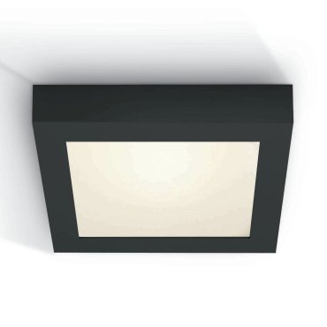 ONE Light LED Panel Plafo Square - Deckenleuchte - 22 x 22 x 3,9 cm - 22W LED inkl. - IP40 - schwarz