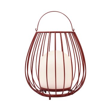 Nordlux Jim To-Go - wiederaufladbare Tischleuchte für den Außenbereich - Ø 28 x 30,3 cm - 3W LED inkl. - IP54 - rot
