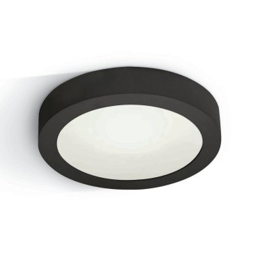 ONE Light LED Plafo Round - Deckenleuchte - Ø 24 x 3,9 cm - 16W LED inkl. - schwarz - weiße Lichtfarbe