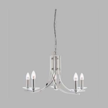 Searchlight Ascona - Kronleuchter - Ø 62 x 90 cm - satiniert silber