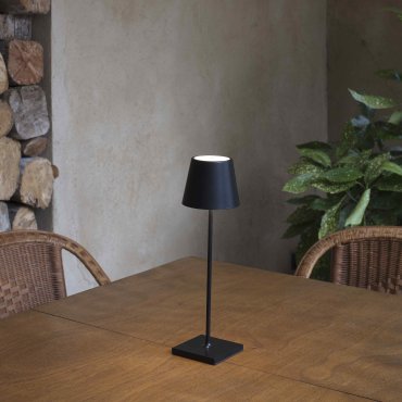 Faro TOC - tragbare Lampen - Ø 11 x 38 cm - 2W dimmbare LED inkl - IP54 - mattschwarz