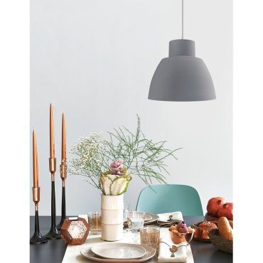 Nova Luce Vince - Hängeleuchte - Ø 40 x 130 cm - grau