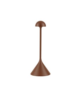 Nova Luce Dalt - wiederaufladbare Tischleuchte für den Außenbereich - Ø 9,5 x 25 cm - 1W dimmbare LED inkl. - IP54 - corten