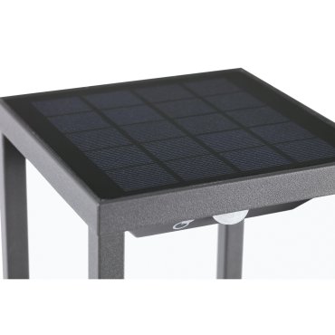 Faro Saura - solarbetriebener Gartenpfosten mit Bewegungsmelder - 14 x 11,5 x 50 cm - 2W LED inkl. - IP54 - dunkelgrau