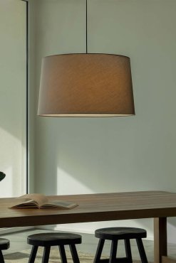Faro Windsor S – hängelampe – Ø 64 x 37,5 cm – mattschwarz und grau