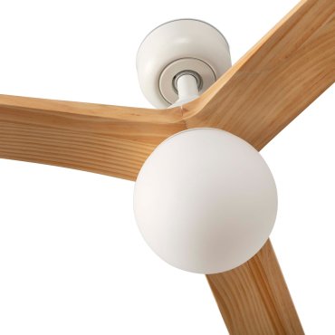 Faro Klim S - Deckenventilator mit Licht - Ø 92,5 cm - matt Weiß und Kiefer