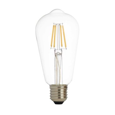 Searchlight LED Lampe - Ø 6 x 13 cm - E27 - 6W dimmbar (5er Set) - 2700K - transparent