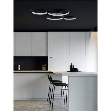 Maxlight Velvet - Deckenleuchte - 95 x 65 x 6 cm - 67W LED inkl. - schwarz