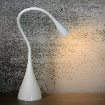 Lucide Zozy - Tischleuchte - Ø 11,2 x 48,5 cm - 4W LED inkl. - 3 Stufen dimmbar - weiß