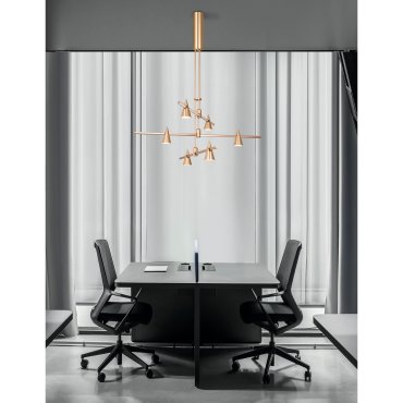 Nova Luce Fedon - magnetische lineare Struktur - 80 x 110 cm - geeignet bis zu maximal 100W LED - satiniertes Gold