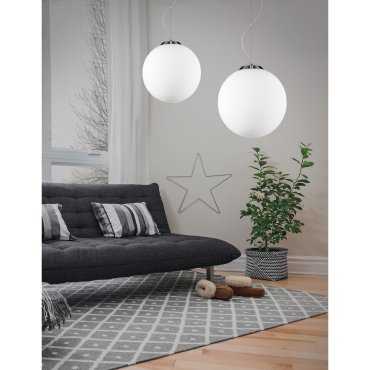 Nova Luce Nevoso - Hängeleuchte - Ø 30 x 130 cm - opal