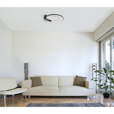 Maxlight Velvet - Deckenleuchte - Ø 40 x 8 cm - 25W LED inkl. - schwarz