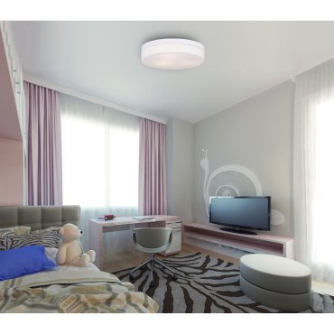 Maxlight Oda - Deckenleuchte - Ø 40 x 9 cm - IP44 - weiß