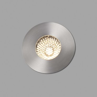 Faro Grund - runder Bodenspot für außen - Ø 80 mm, Ø 60 mm versenkt - inkl. 7W LED - IP67 - Edelstahl mattiert - Lichtfarbe warmweiß (2700K)