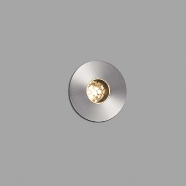 Faro Grund - runder Bodenspot für den Außenbereich - Ø 37 mm, Ø 32 mm versenkt - inkl. 2W LED - IP67 - Edelstahl mattiert - warmweiße Lichtfarbe (2700K)