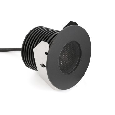 Faro Grund - runder Bodenspot für außen - Ø 92 mm, Ø 68 mm versenkt - inkl. 13W LED - IP67 - schwarz
