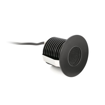 Faro Grund - runder Bodenstrahler für außen - Ø 80 mm, Ø 60 mm versenkt - inkl. 7W LED - IP67 - schwarz - warmweiße Lichtfarbe (3000K)