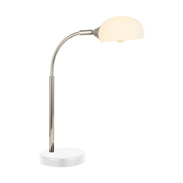 Searchlight Astro - Tischleuchte - 15 x 49 cm - Schwarz, Chrom und Opal
