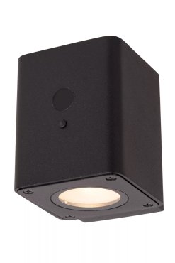 Lucide Ramin - Außenwandleuchte mit Solar-Tag/Nacht-Sensor - 12,2 x 8,8 x 10,5 cm - 1W dimmbare LED inkl - IP54 - schwarz