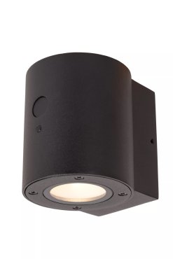 Lucide Perth - Außenwandleuchte mit Solar-Tag/Nacht-Sensor - 12,6 x 9 x 10,5 cm - 1W dimmbare LED inkl - IP54 - schwarz