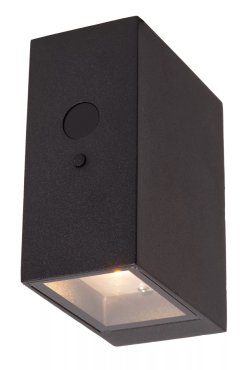 Lucide Bolton - Außenwandleuchte mit Solar-Tag/Nacht-Sensor - 11,2 x 5,8 x 12 cm - 1W dimmbare LED inkl - IP54 - schwarz
