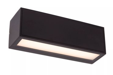 Lucide Sutton - Außenwandleuchte mit Solar-Tag/Nacht-Sensor - 25,8 x 8,6 x 8,6 cm - 2W dimmbare LED inkl - IP54 - schwarz