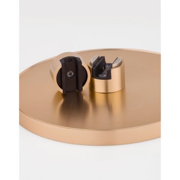 Nova Luce Art - Lichtpunkt Magnetschienensystem - Ø 16 x 5 cm - 15W LED inkl. - satiniert gold
