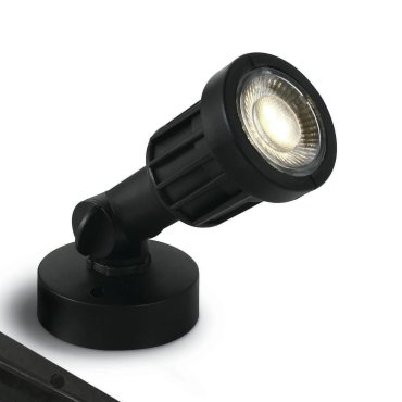 ONE Light LED Garden Spots - Bodenspot auf Erdspieß - Ø 5,5 x 15 cm - 5W LED inkl. - IP65 - schwarz - warmweiße Lichtfarbe