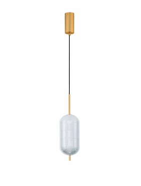 Nova Luce Klelia - Hängelampe - Ø 15 x 140 cm - 17W dimmbar LED inkl. - messing gold