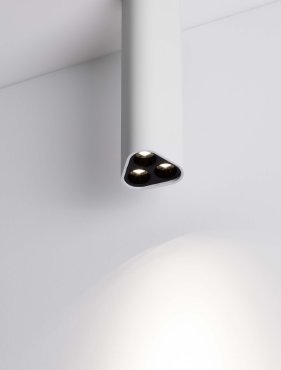 Nova Luce Etho - Deckenleuchte - 5 x 20 x 5 cm - 6W LED inkl. - Sand Weiß und schwarz