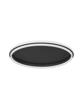 Nova Luce Willow - deckenleuchte - Ø 60 x 6 cm - 52W LED inkl. - sand schwarz