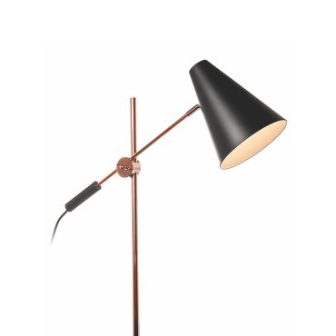 Artdelight Obscur - Tischleuchte - 22 x 69 cm - schwarz und chrom