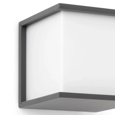 Faro Kubick - Wandleuchte - 16,5 x 16,5 x 16,5 cm - IP44 - dunkelgrau