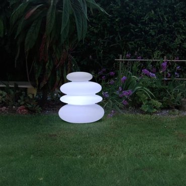 New Garden Balans - wiederaufladbare Stehleuchte - RGB+W - 36 x 59 x 65 cm - 1W dimmbare LED inkl. - IP54 - weiß