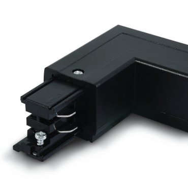 ONE Light Square Schienenzubehör - rechter Winkel - links - 3-Phasen-Schienensystem - 16A - schwarz